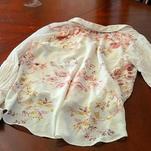 Free People,Soft button up top.